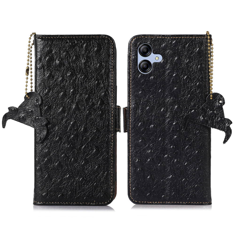 Wallet Case for Samsung Galaxy F14 5G RFID Blocking Anti-drop Genuine Cow Leather Stand Phone Cover Wallet Case for Samsung Galaxy F14 5G RFID Blocking Anti-drop Genuine Cow Leather Stand Phone Cover
